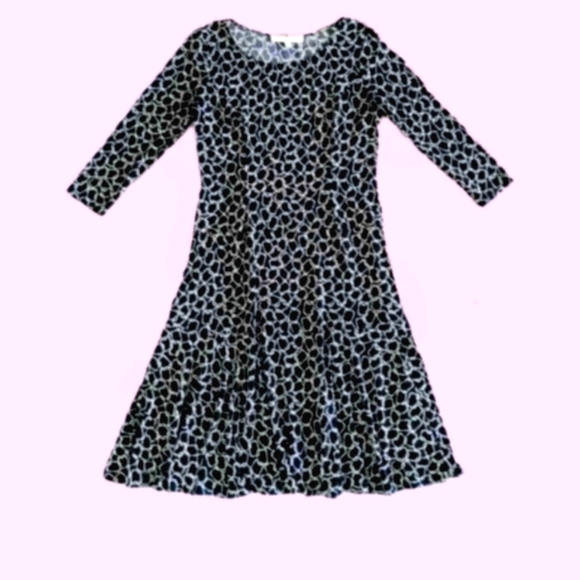 Evan-Picone Black & White Print Dress - Picture 3 of 12